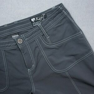 Kuhl Women 12 Regulat Gray Nylon Spandex Hiking Pant Outdoor Utility Performance